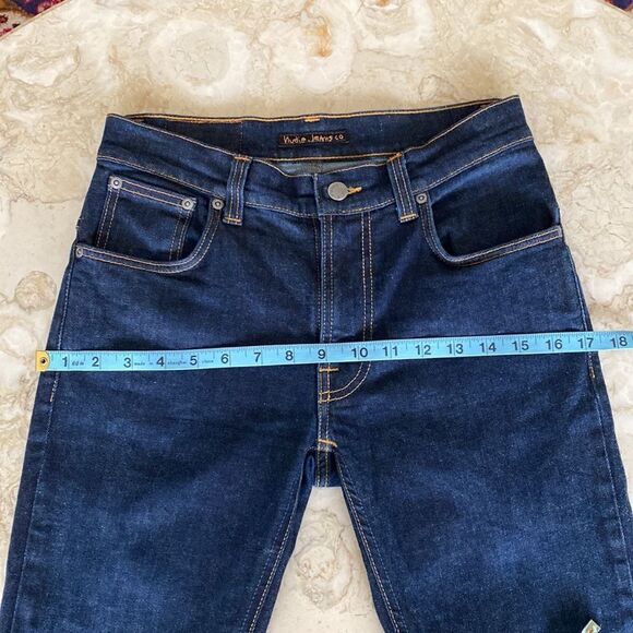 Nudie Jeans Thin Finn Dry Indigo Dips - Picture 8 of 12